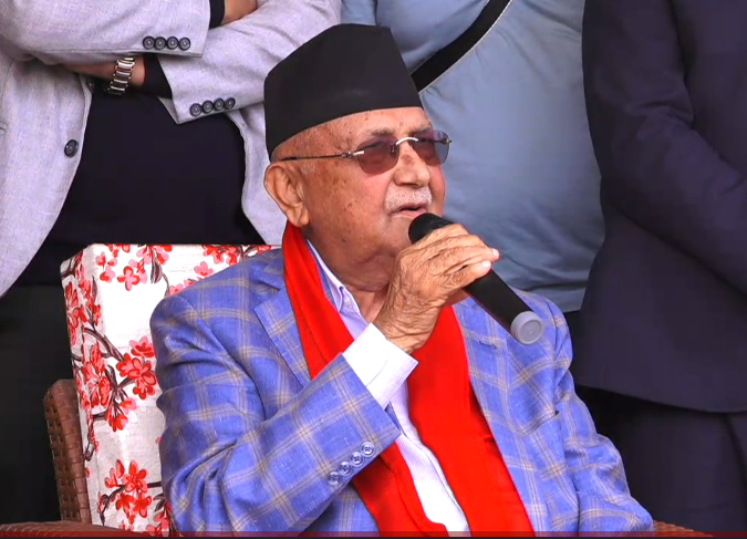 काठमाडौंका मतदातालाई ढाँट्न नसकेपछि बालेन झापा झरेका हुन् : ओली